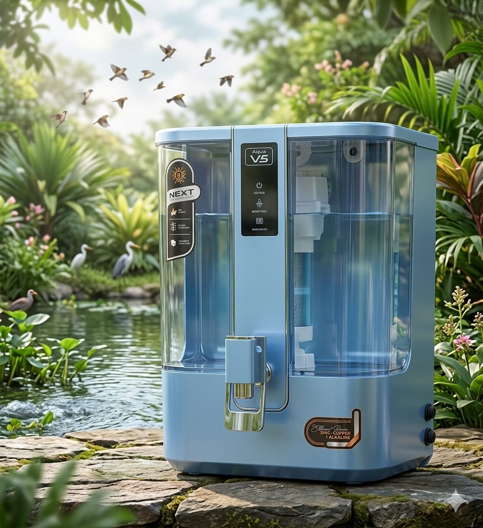 AquaHome V5 Next RO+UV+UF Water Purifier with Zinc, Copper & Alkaline Mineralizer (12L)
