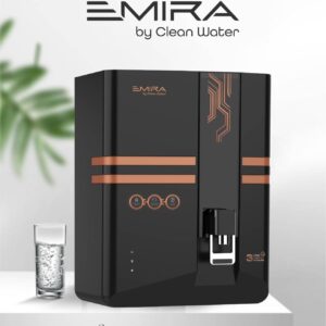 AquaHome EMIRA by Clean Water RO+UV+UF Water Purifier with 3-in-1 Zinc, Copper & Alkaline Mineralizer (Luxurious Matte Black & Rose Gold, 10L)